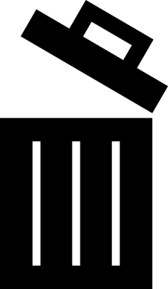 Open Trash Can Stencil Svg Design File, Free Vectors File